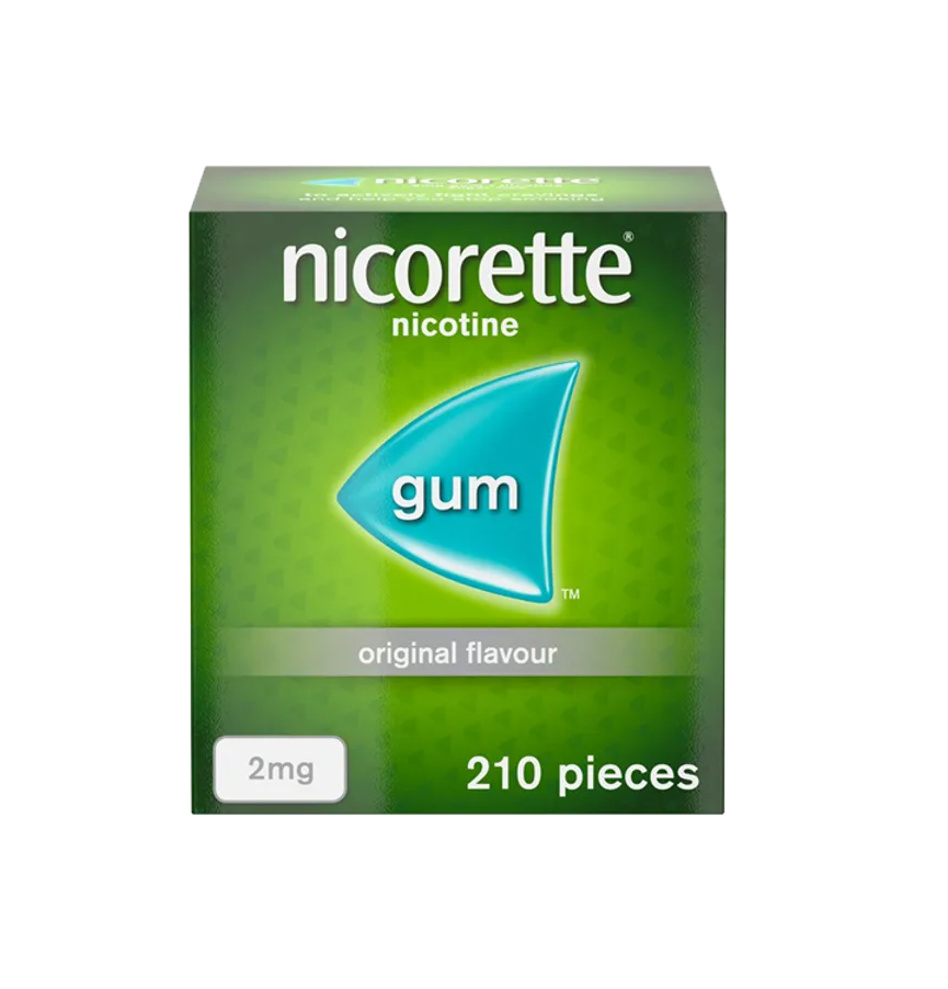 Nicorette Original Gum 2mg - 210 Pieces