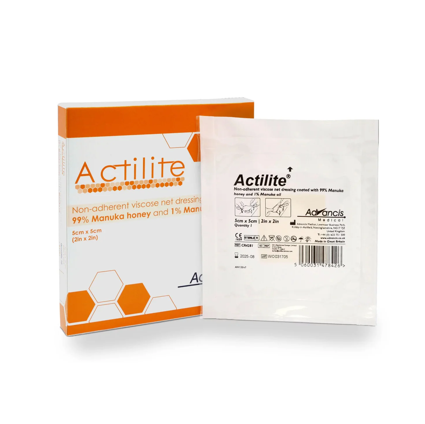 Advancis Medical Actilite® Dressing Pad 5cm x 5cm