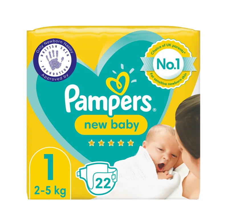 Pampers Premium Protection New Baby Size 1 - Pack 22