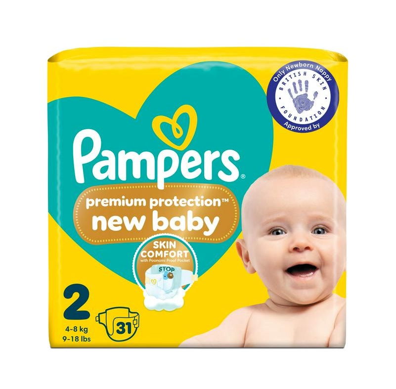 Pampers® Premium Protection New Baby Nappies Size 2 - Pack 31