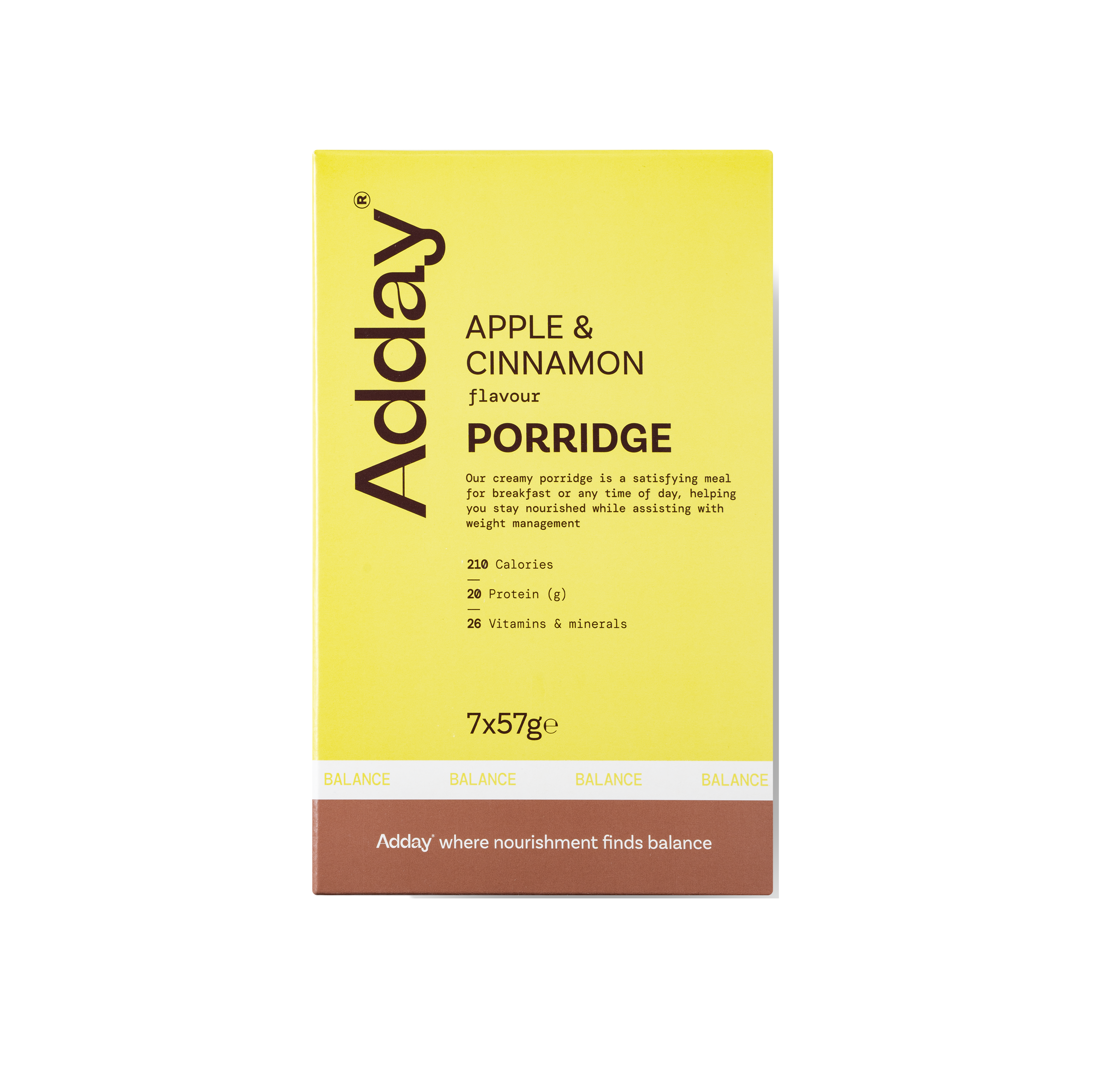 Adday Apple & Cinnamon Porridge Meal Replacement