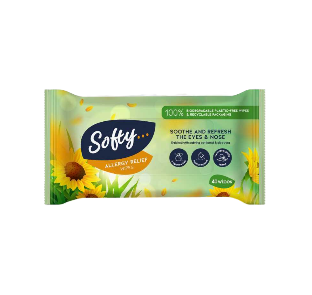 Softy Allergy Relief Wipes Plastic-Free - 40 Wipes