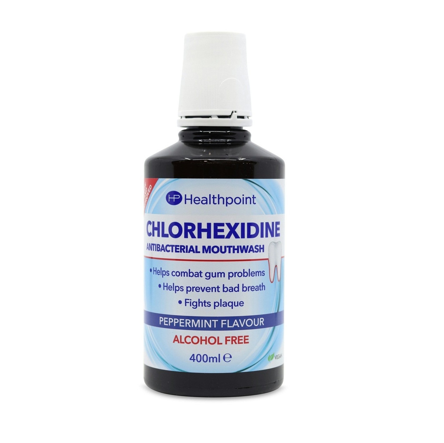 Healthpoint Chlorhexidine Mouthwash Alcohol-Free Peppermint - 400ml