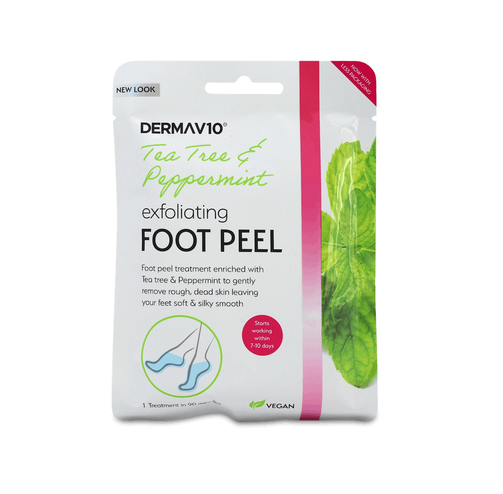 Derma V10 Exfoliating Foot Peel Tea Tree & Peppermint