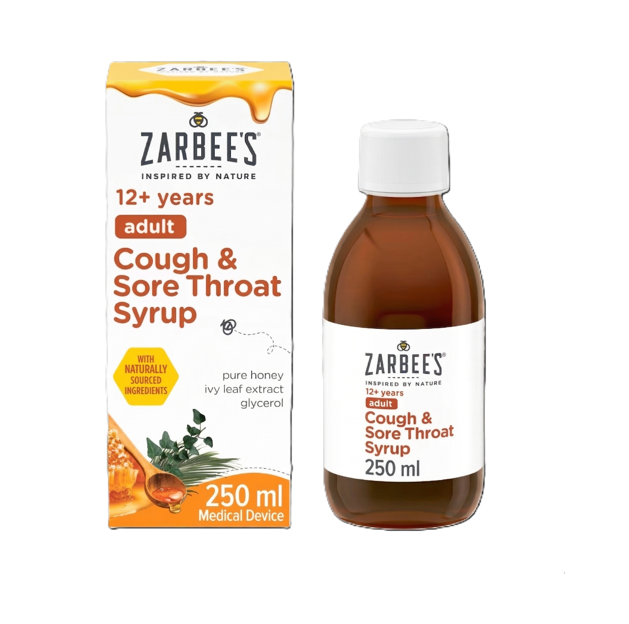Zarbee’s Adult Cough & Sore Throat Syrup 250ml