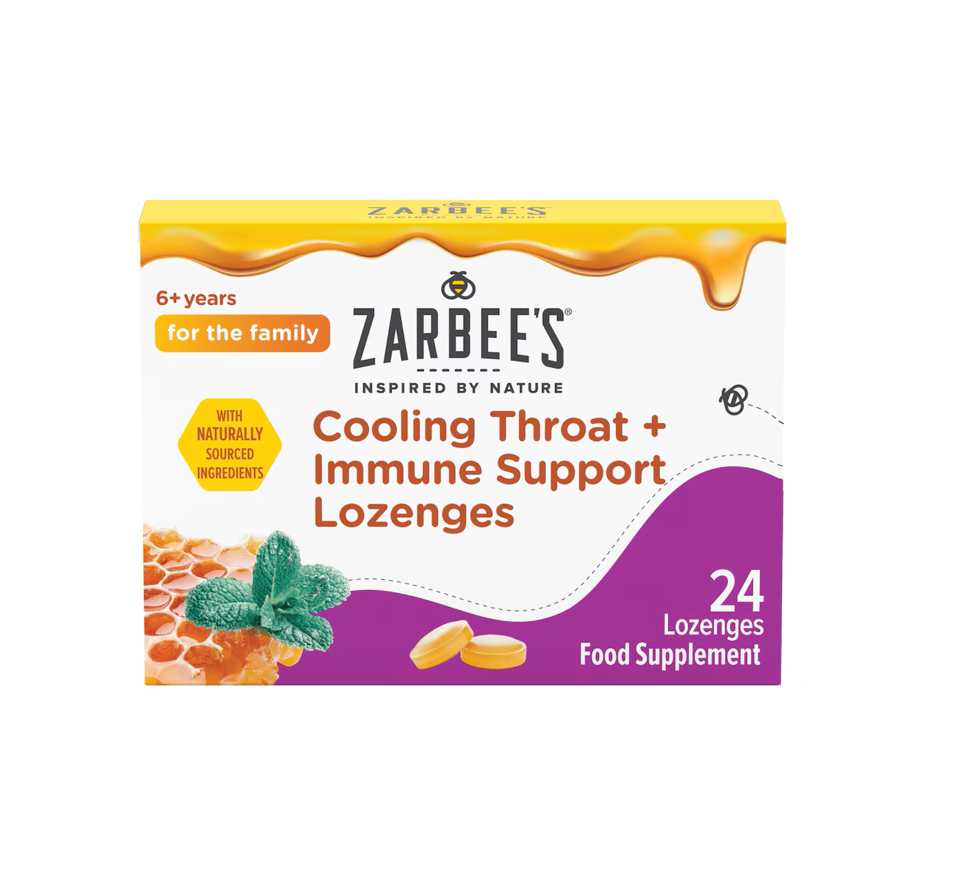 Zarbee’s Cooling Throat Support Lozenge - 24 Pack