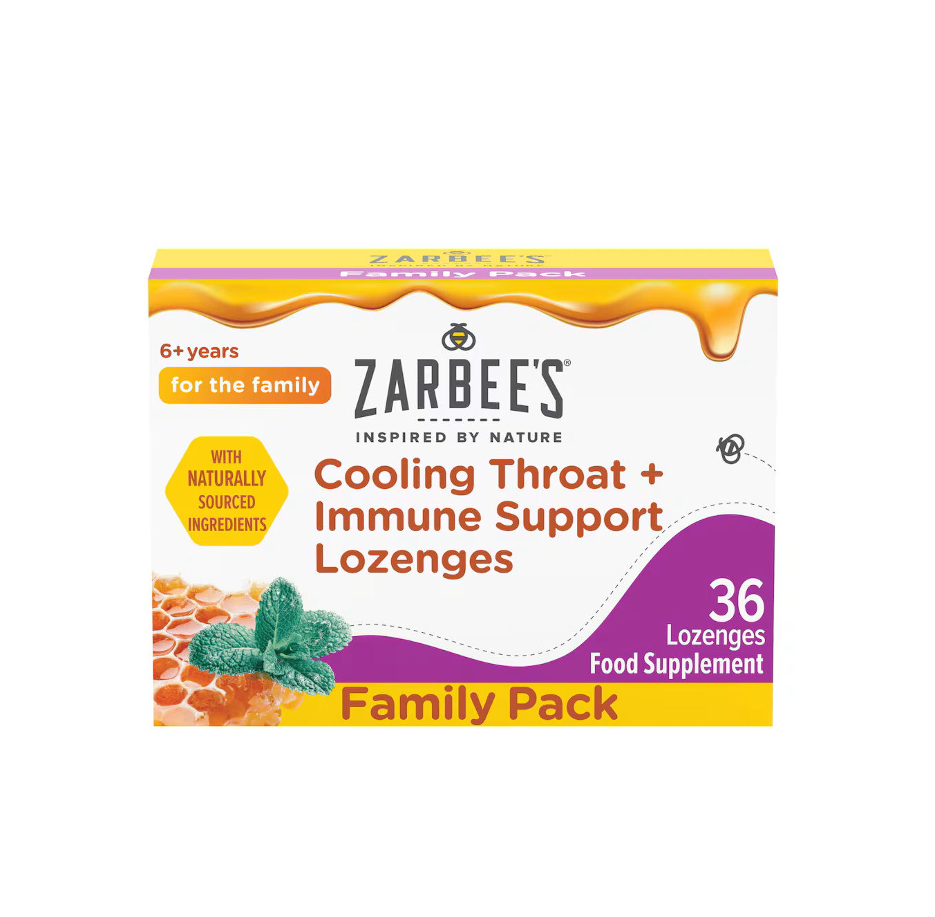 Zarbee’s Cooling Throat Support Lozenge - 36 Pack