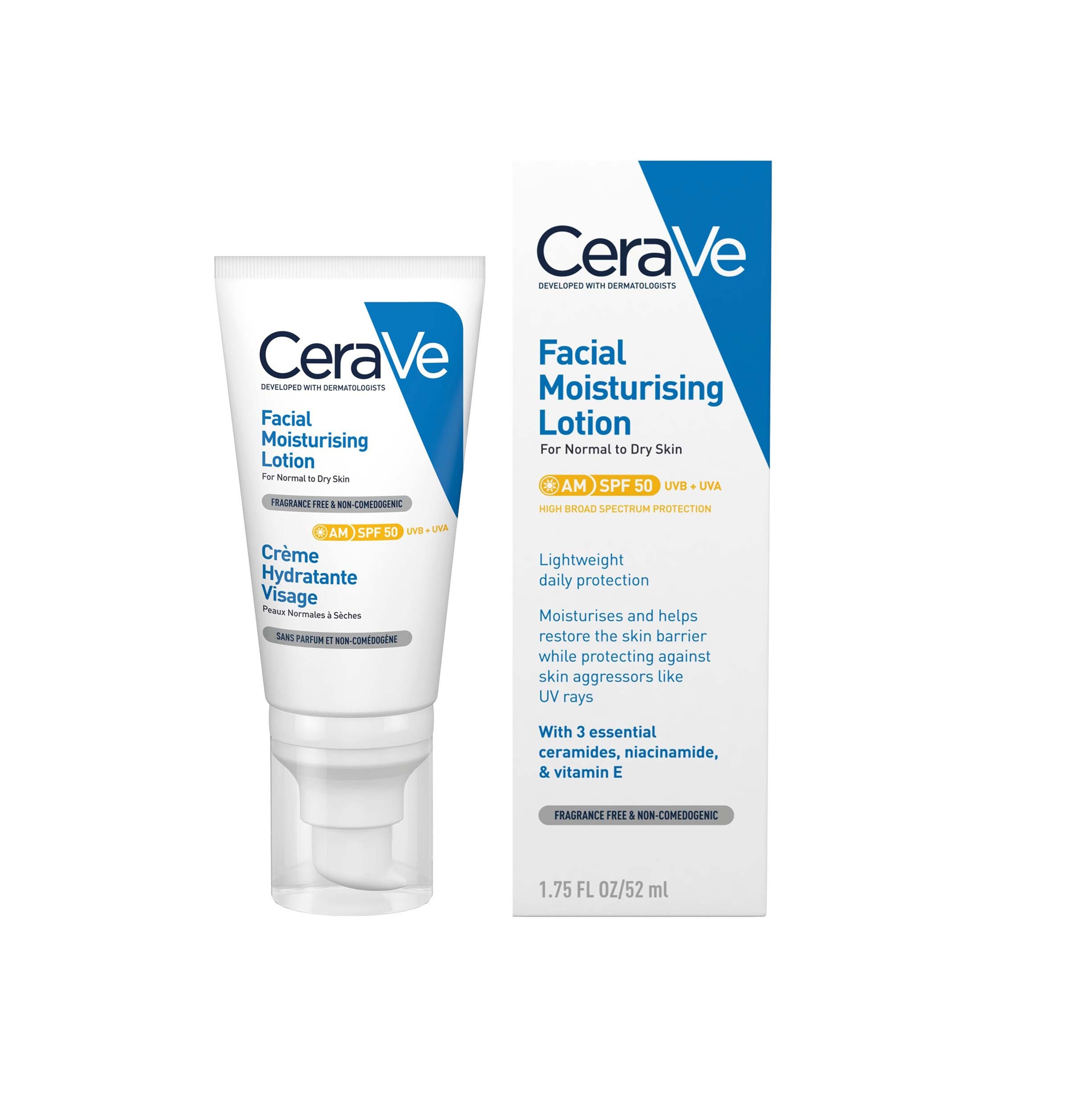 CeraVe AM Facial Moisturising Lotion SPF50