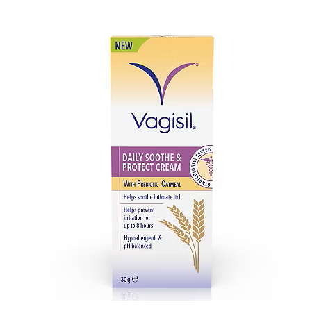 Vagisil Daily Soothe & Protect Cream with Prebiotic Oatmeal 30g
